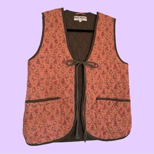 Free People Quilted Front Tie Vest